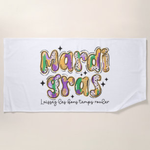Mardi Gras Laissez Les Bons Temps Rouler Strandtuch