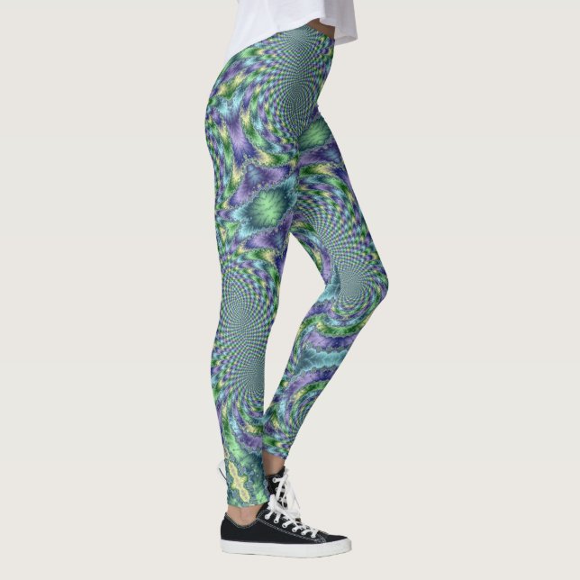 Mardi Gras Leggings Gold Black Lila Green (Rechts)