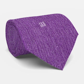 Mardi Gras Lila Denim Monogram Einseitiger Krawatt Krawatte