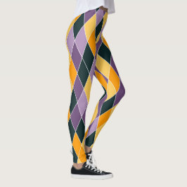Mardi Gras Lila Gold Hochwertige Frauen Leggings