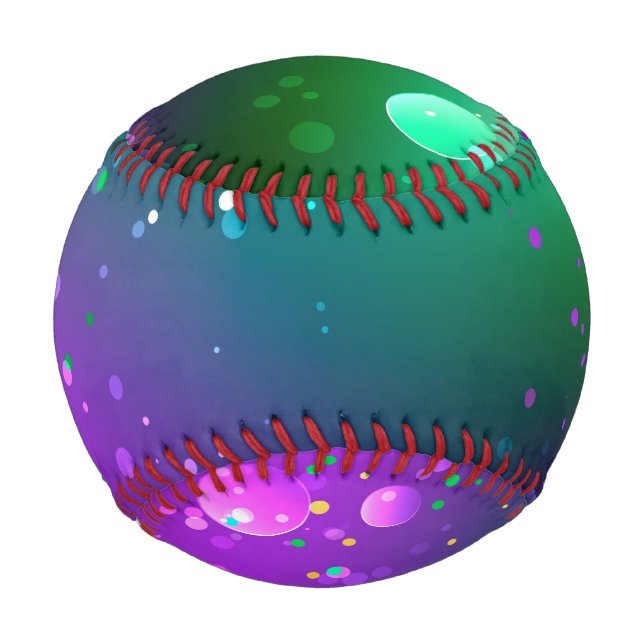 Mardi Gras Lila Hintergrund Baseball (Vorderseite)