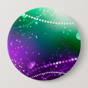 Mardi Gras Lila Hintergrund Button