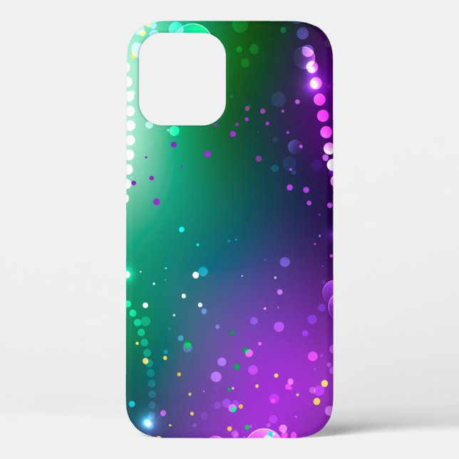 Mardi Gras Lila Hintergrund Case-Mate iPhone Hülle (Rückseite)