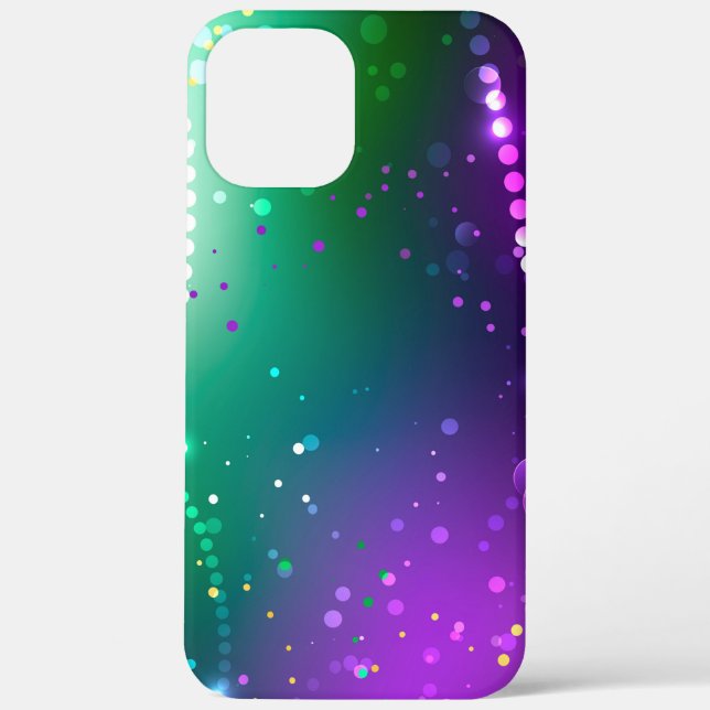 Mardi Gras Lila Hintergrund Case-Mate iPhone Hülle (Rückseite)