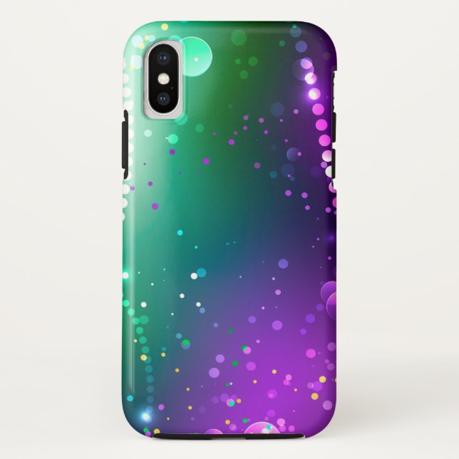 Mardi Gras Lila Hintergrund Case-Mate iPhone Hülle (Rückseite)