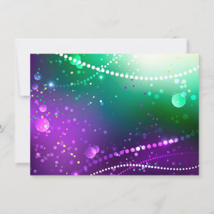 Mardi Gras Lila Hintergrund Dankeskarte