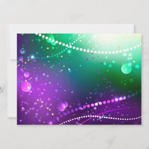 Mardi Gras Lila Hintergrund Feiertagskarte