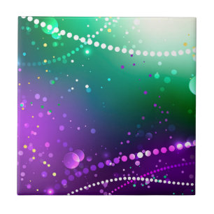 Mardi Gras Lila Hintergrund Fliese