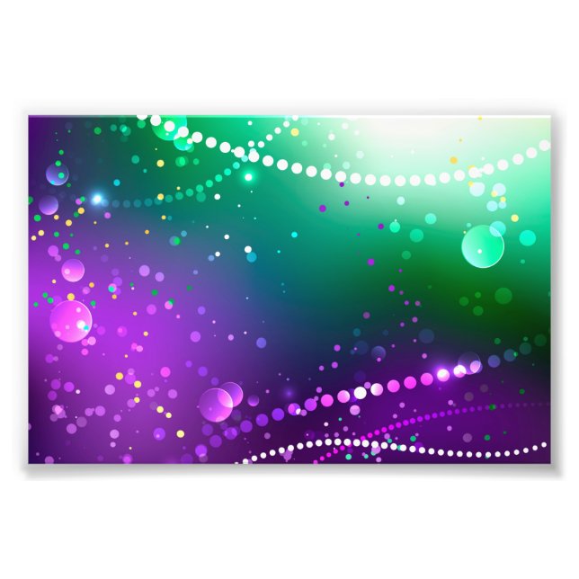 Mardi Gras Lila Hintergrund Fotodruck (Vorne)