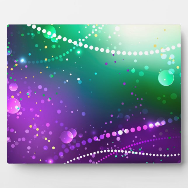 Mardi Gras Lila Hintergrund Fotoplatte (Vorderseite)