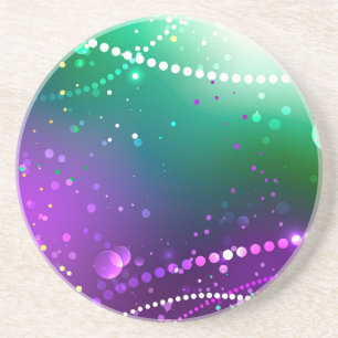 Mardi Gras Lila Hintergrund Getränkeuntersetzer