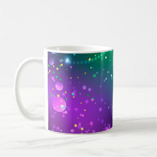 Mardi Gras Lila Hintergrund Kaffeetasse
