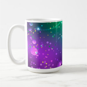 Mardi Gras Lila Hintergrund Kaffeetasse