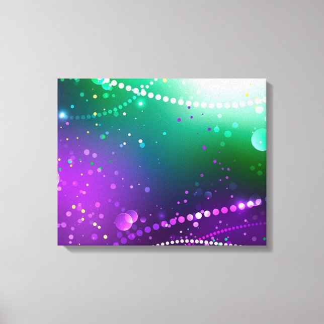Mardi Gras Lila Hintergrund Leinwanddruck (Vorderseite)