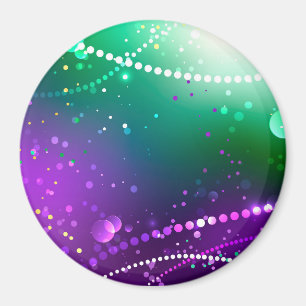 Mardi Gras Lila Hintergrund Magnet