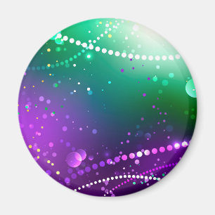Mardi Gras Lila Hintergrund Magnet