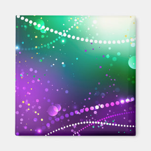 Mardi Gras Lila Hintergrund Magnet