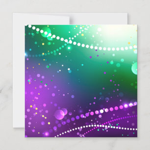 Mardi Gras Lila Hintergrund Magneteinladung