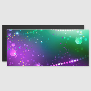 Mardi Gras Lila Hintergrund Magneteinladung