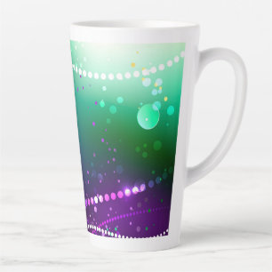 Mardi Gras Lila Hintergrund Milchtasse