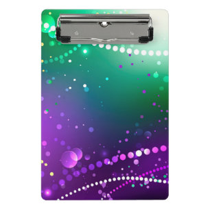 Mardi Gras Lila Hintergrund Mini Klemmbrett