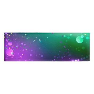 Mardi Gras Lila Hintergrund Namenschild