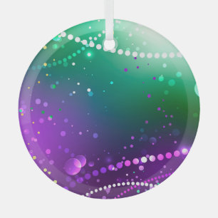 Mardi Gras Lila Hintergrund Ornament Aus Glas
