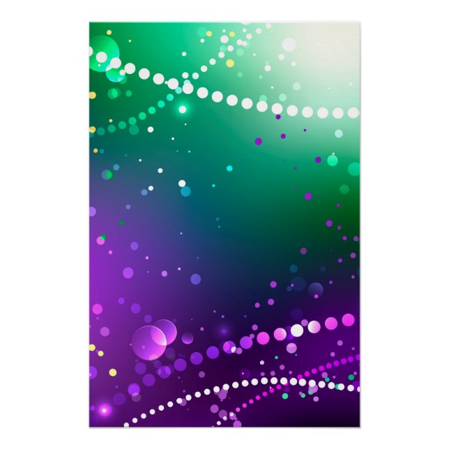 Mardi Gras Lila Hintergrund Poster (Vorderseite)
