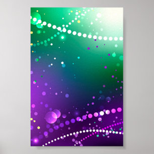 Mardi Gras Lila Hintergrund Poster