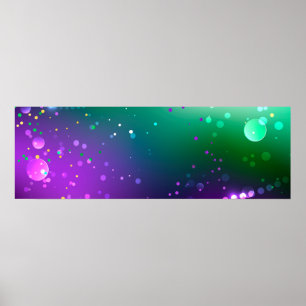 Mardi Gras Lila Hintergrund Poster