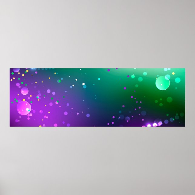 Mardi Gras Lila Hintergrund Poster (Vorne)