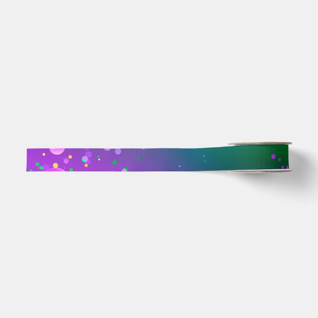 Mardi Gras Lila Hintergrund Ripsband (Vorderseite)
