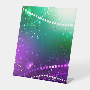 Mardi Gras Lila Hintergrund Sockelschild
