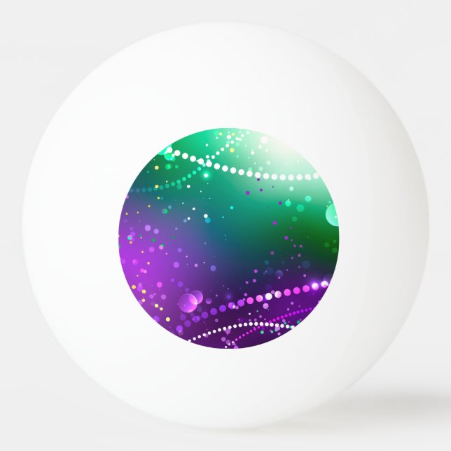 Mardi Gras Lila Hintergrund Tischtennisball (Vorderseite)