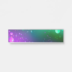 Mardi Gras Lila Hintergrund Türschild