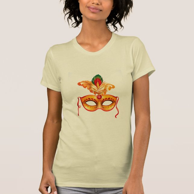 Mardi gras, lila Maskerade T-Shirt (Vorderseite)