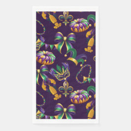 Mardi Gras Lila Muster Serviette