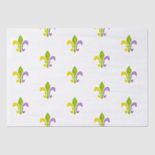 Mardi Gras Lilie auf Weiß Seidenpapier