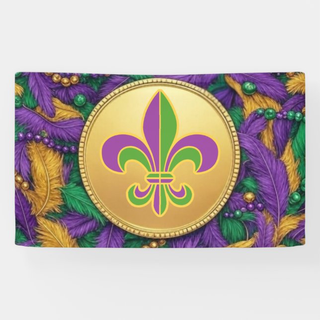 Mardi Gras Lilie Banner (Horizontal)
