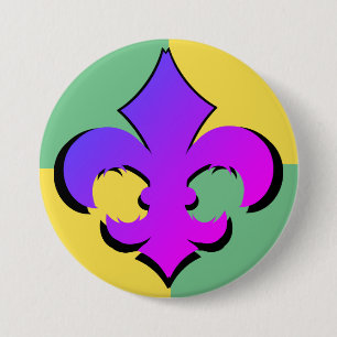 Mardi Gras Lilie Buttons