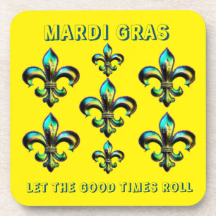 Mardi Gras Lilie Getränkeuntersetzer