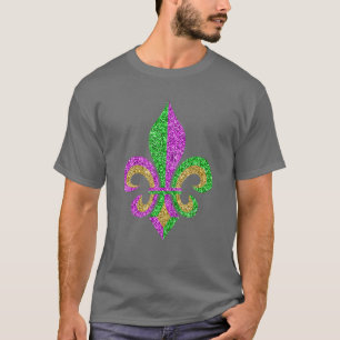 Mardi Gras Lilie Glitzer Carnival Jester Me T-Shirt