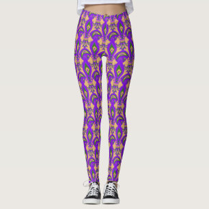 Mardi Gras Lilie Leggings