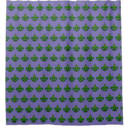Mardi Gras Lilie Lila Duschvorhang