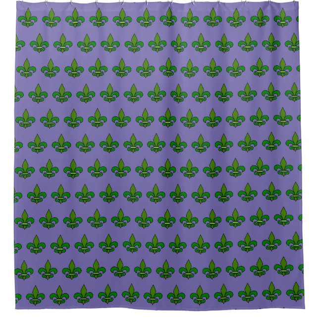 Mardi Gras Lilie Lila Duschvorhang (Vorderseite)