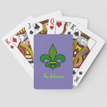Mardi Gras Lilie Lila Spielkarten