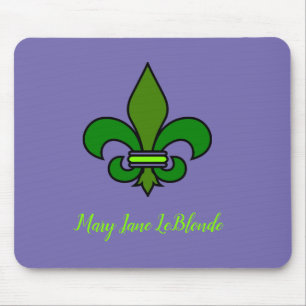Mardi Gras Lilie Mouse Pad Lila Mousepad