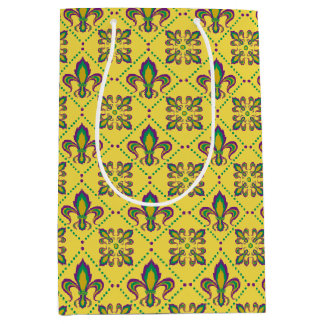 Mardi Gras Lilie Pattern Mittlere Geschenktüte