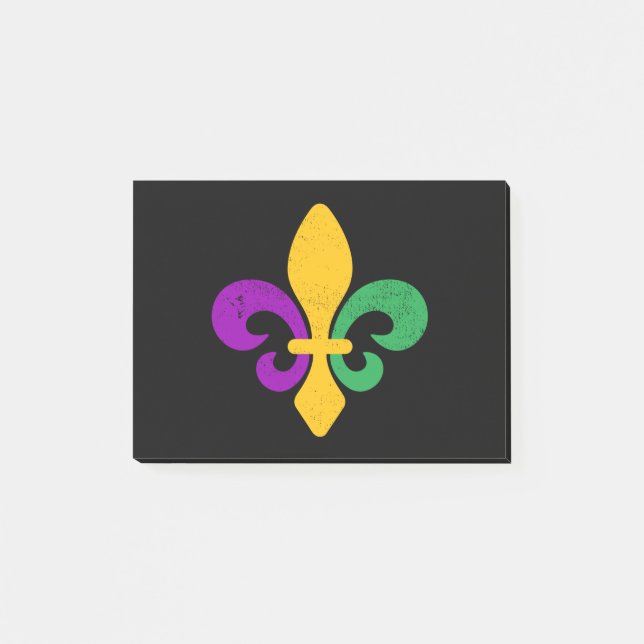 Mardi Gras Lilie Post-it Klebezettel (Vorderseite)