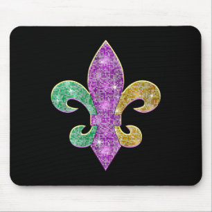 Mardi Gras Lilie Symbol Louisiana Carnival Mousepad